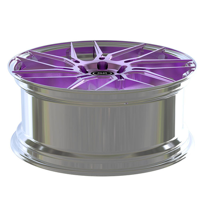 PC Violet Disc Forgeds 2 dreht Aluminiumleichtmetallfelgen 19 20 21 Zoll Polierfass-