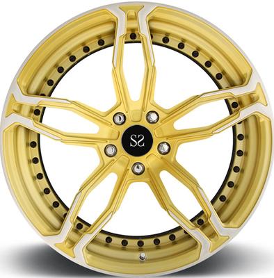 Glanz-2-teilige geschmiedete Matte Wheels For Porsche Cayman-Rotationskanten des Schwarz-20inch
