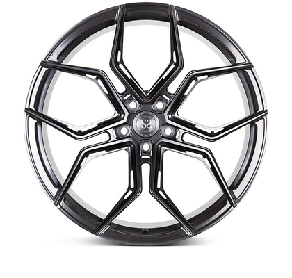 Silbernes schwarzes Gesicht Audi Forged Wheels Polish Aluminum Scissor Form 22x9.5