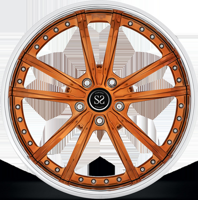 Orange Maschinengesicht 2pc geschmiedete Räder 5x112 5x120 für GT50 Bmw 525i