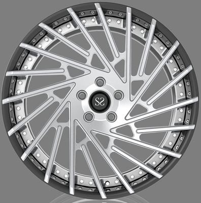 2-teilige geschmiedete Räder bürsten Gewohnheit die 21 Zoll-Kanten 5x112 für geschmiedete Leichtmetallfelgen Audis R8 V10 Spyde