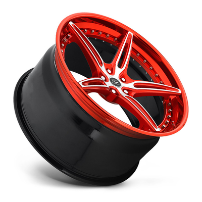 Kundengebundener roter PC 2 schmiedete Leichtmetallfelgen für Ferrari/Kante 22&quot; Legierungs-Auto-Kanten für Land Rover