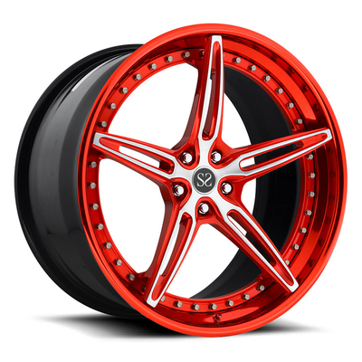Kundengebundener roter PC 2 schmiedete Leichtmetallfelgen für Ferrari/Kante 22&quot; Legierungs-Auto-Kanten für Land Rover