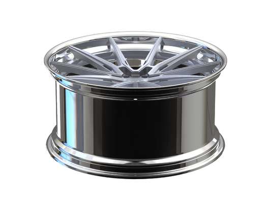 2-teilige 20inch 5x112 Aluminiumleichtmetallräder schmiedete gebürsteter Grey Polished Barrel For Mercedes Bmw X3 Kanten