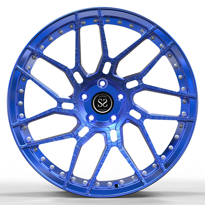 Kundenspezifische blaue Bürste schwankte 1-teilige geschmiedete Räder 18 19 20 21 und 22 Zoll für Porsche 991