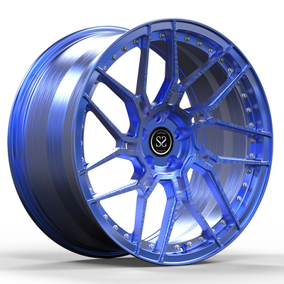 Kundenspezifische blaue Bürste schwankte 1-teilige geschmiedete Räder 18 19 20 21 und 22 Zoll für Porsche 991