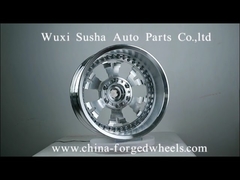 Black Spokes Monoblock 1 Piece Luxury Forged Wheels Red Cover Rings Alloy Rims