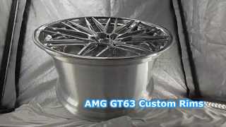22x10 und 22x12 polierte, maßgeschneiderte 2-teilig geschmiedete Felgen für AMG GT63