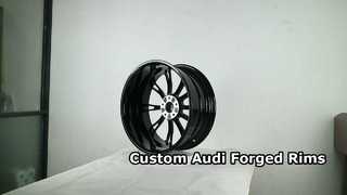 Audi Custom 1-teilig geschmiedete Felgen, glänzend schwarz + Diamant-Schnittfläche