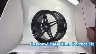 Kundenspezifische LOMA 2-PC-Felgen 21x9,0 und 21x10,5 Satin Black