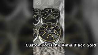 Porsche OEM Felgen Schwarz Gold 18~24 Zoll