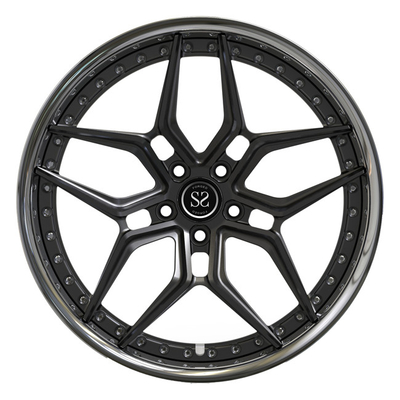 2-teilige Luxus- Kanten-Polier- Lippen-Audis RS6 20inch Matte Black Disc Forged Räder