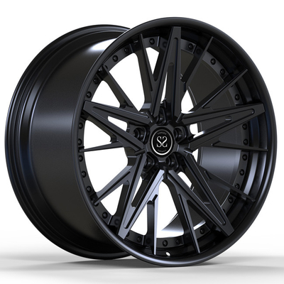 Matte Black Forged-2-teilige Bronzefass-Lippenrad-Mittelspeiche für Maserati Quattroporte