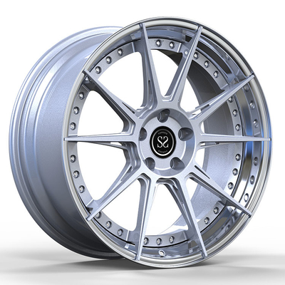 21 22 bewegen geschmiedete 2-PC Aluminiumleichtmetallfelgen Matt Silver For Alfa Romeo Giulia Schritt für Schritt fort