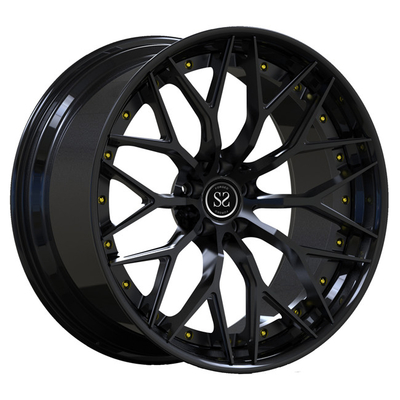 2-teiliges geschmiedetes Rad-Aluminium des Schwarz-19inch für Personenkraftwagen-Kanten BMWs M2