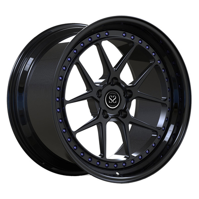 Geschwankter schwarzes Gesichts-Lippen2 PC schmiedete Räder 19inch für Toyota Supra-Luxusauto-Kanten