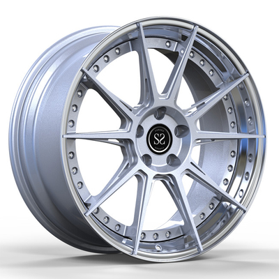 Disketten-Lippe schmiedete 2 silberne Speiche PC Rad-19inch für Luxus-Auto-Kanten Volkswagens T6