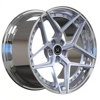 2-teilige geschmiedete Räder 19inch 19x10 19x10.5, die Toyota Supra Lippe trat, polierten Kanten