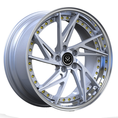 Silberne Disketten 2 PC Rad-polnische Lippen 20inch für Volkswagen T5 schmiedeten Rotationskanten