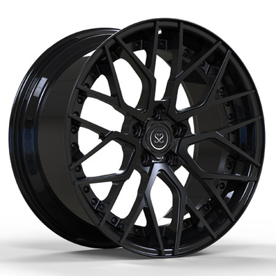 Satin Mattschwarz 2-teilige Schmiedefelgen Dics Spoke Barrel Lip für Mercedes Benz C43 20-Zoll-Felgen