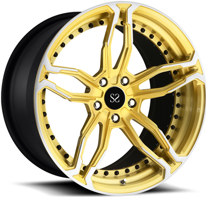 Glanz-2-teilige geschmiedete Matte Wheels For Porsche Cayman-Rotationskanten des Schwarz-20inch