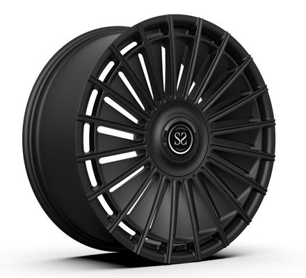 22inch 22x9.5 geschmiedetes Monoblock fasst Satin ein, den schwarze sich hin- und herbewegende Kappen Rover Range Wheels landen