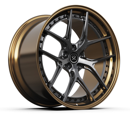 Polsterte 2PC geschmiedete Räder für BMW Audi Porsche Bronze Spoke 18 Zoll 5x112 Legierung
