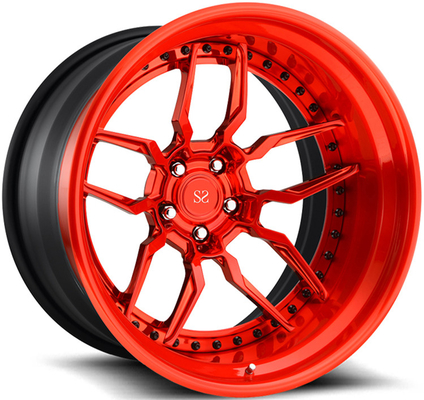 3 PC 5x120 BMW E90 320i Räder 18 19 20 21 22 Zoll Rot Maschinenfassade geschmiedete Legierung kundenspezifische Felgen