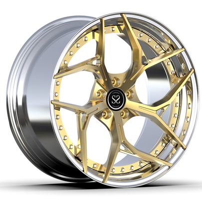 S-Klasse E63s W213 21x9.5 und 21x11 Custom Gold Polster 2-PC Felgen