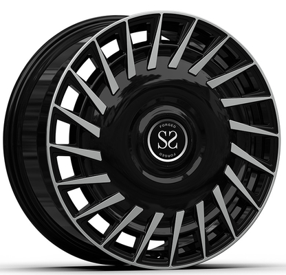 6x139.7 22x9.5 Custom 1-PC Rim Schwarz Maschinengewebe für Lexus 600