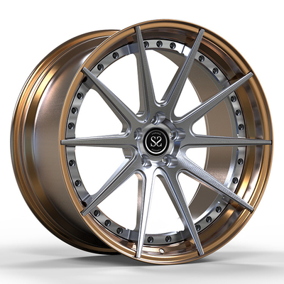 Audi Rs6 C8 23x11 2 Stück geschmiedete Räder benutzerdefiniert Bronze + Grau gebürstet