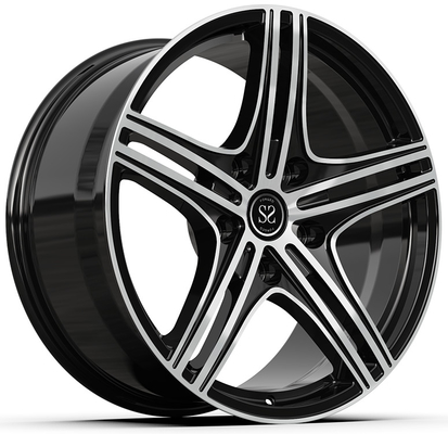 SLS AMG 1 Stück geschmiedete Räder kundenspezifischer Glanz Schwarz poliertes Gesicht 20x10.5 und 21x12
