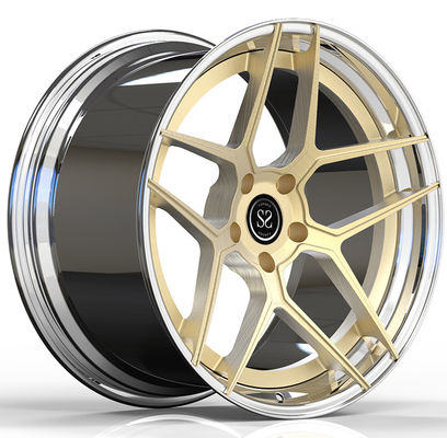 20x9.0 und 20x11 Gold gebürstete Custom 2-PC geschmiedete Felgen für Porsche 997 Turbo 2006