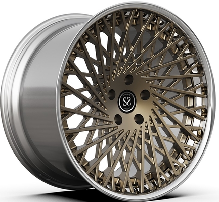 21x9.5ET30/22x12.5ET51/5x114.3/67.1 Bronze polierte 2-PC Felgen für Ferrari F12