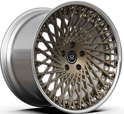 21x9.5ET30/22x12.5ET51/5x114.3/67.1 Bronze Polierte 2-teilige Felgen für Ferrari F12 ET -76-90mm/Standard America VIA/JWL