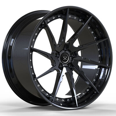 Glanzschwarz 22x9.5 und 22x10 2-teilige Schmiederäder für 22x9.5ET20/22x10ET28 5x112/66.6
