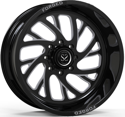 Polieren Sie schwarze maschinell bearbeitete kundengebundene 4x4 Räder 20X12 UND -44 Kanten 4x4 Off Road