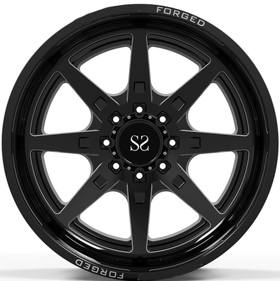 22x10, 22x12 und 22x14 Glanz schwarzes Präge-Windows 4x4 dreht sich/tief Lippe geschmiedete Off Road-Kanten