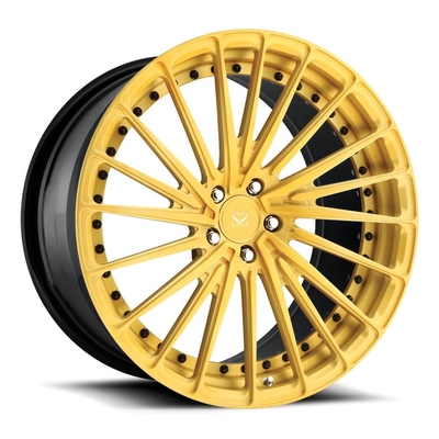 Geschmiedetes Porsche dreht 22-Zoll-Goldmalerei legieren 2-teilige geschmiedete Radaluminiumkanten 5x112 5x130