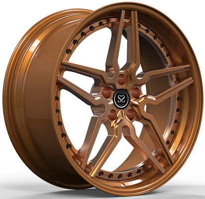 PC 2 Spritzenbronze schwankte 20 und 21 Zoll Leichtmetallräder maschinell bearbeitete Gesicht für Luxusautos