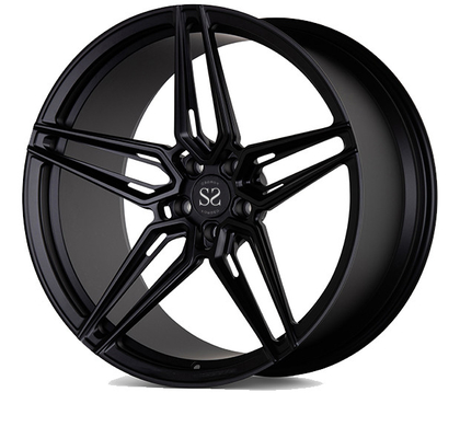 Porsche 911 Satin-schwarze geschmiedete Kanten Monoblock 112mm PCD