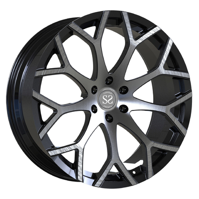 Schwarzes maschinell bearbeitetes Gesicht 1-teiliges monoblock schmiedete Räder, die 24 Zoll ESCALADE-Autokanten schwankte