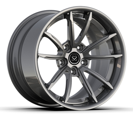Geschmiedetes Leichtmetallrad-2-teiliges Glanz-Grau 18x9 18x12 18inch schwankte 996 Turbo-Kanten