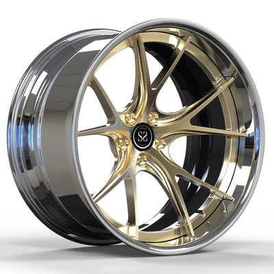 20inch 20x11 polierte Auto-Kanten der Legierungs-2-teilige geschmiedete gebürstete Goldrad-S5