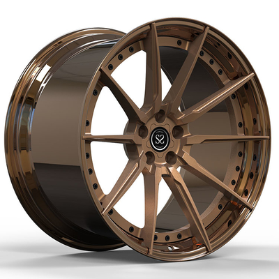 Kanten 5x112 Glanz-schwankten Bronze-Mercedes Benz Forged Wheelss 2-PC 21 Zoll