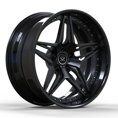 Schwarzer PC Legierungs-Chevy Novas 2 schmiedete Räder geschwanktes 18inch 19inch 18x8 19x9