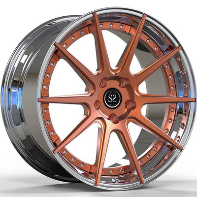 SS2007 21 Zoll Ferrari schmiedete Räder polnisches orange 2-PC F430 5x108